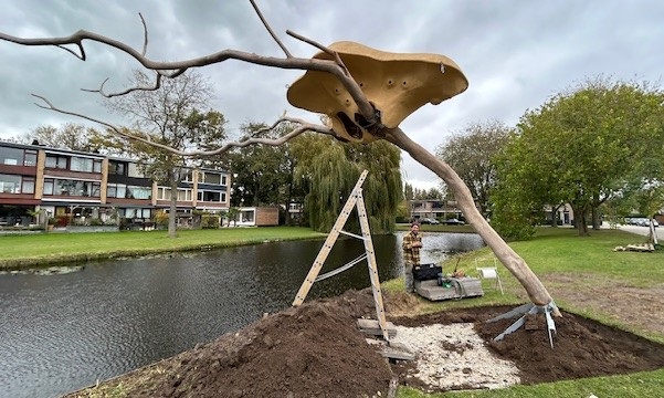 Kunstwerk 'Buurtnest' voor de Vogelwijk