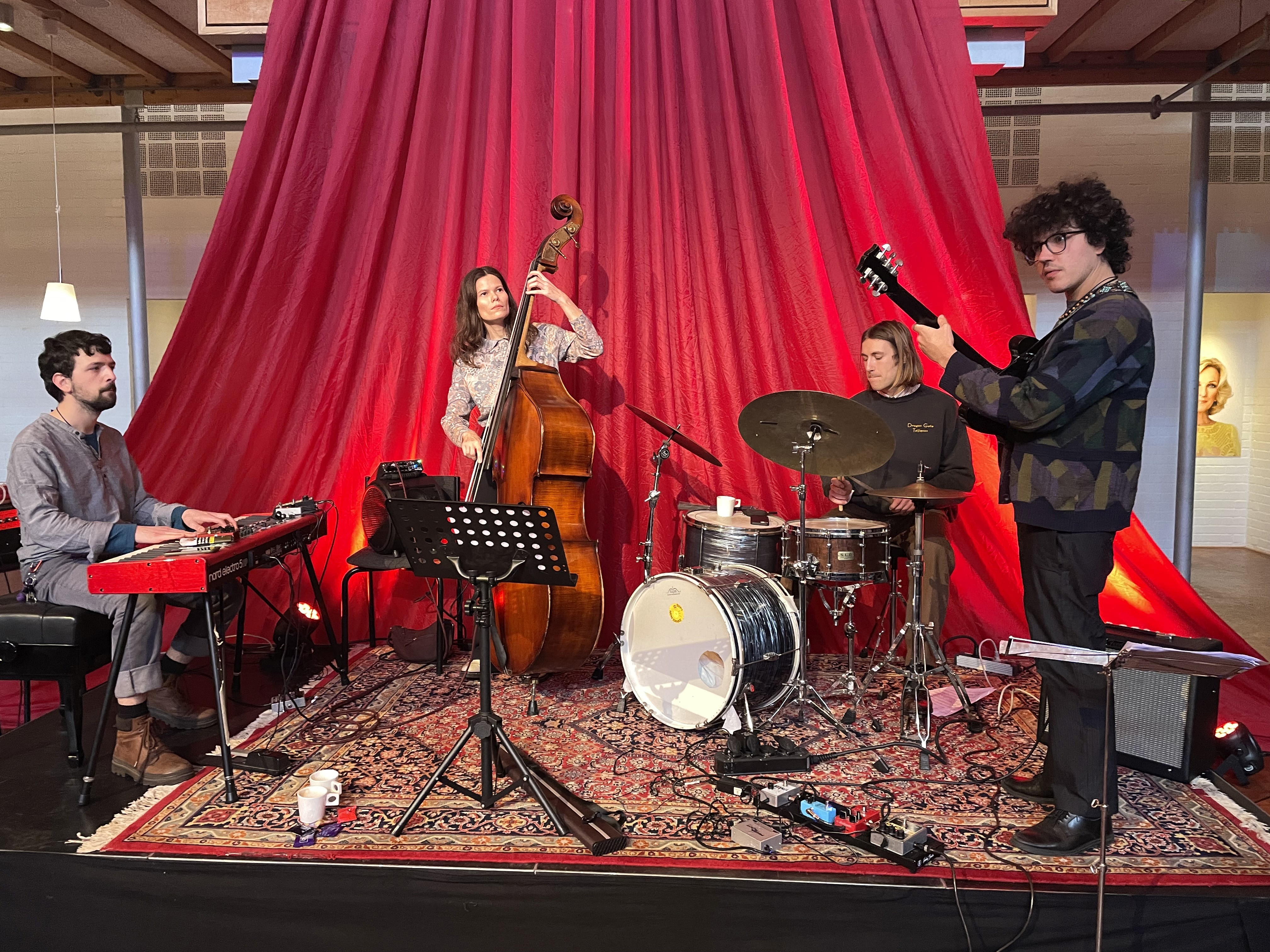 Lidija Strika Quartet in de foyer van Theater aan de Schie