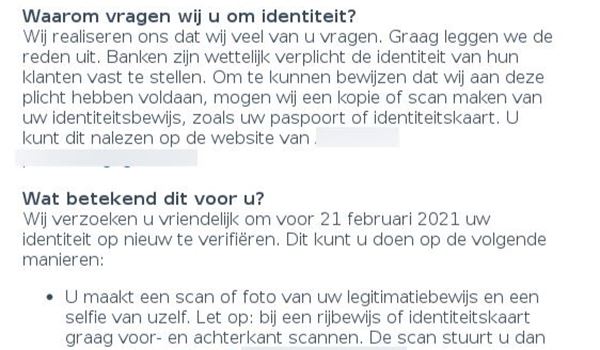 Géén scan van paspoort of ID en niet je selfie naar DigiD e-mailen