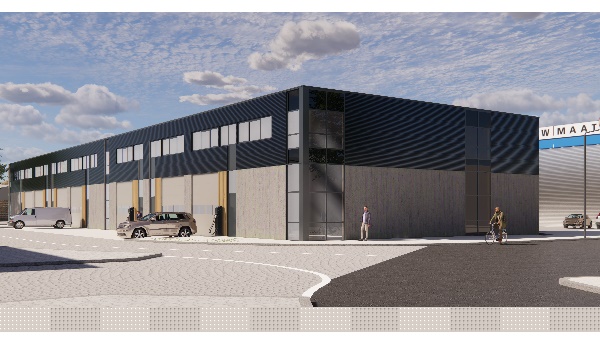 Bouw in Spaanse Polder van bedrijfsverzamelpand van 1400 m2 verdeeld over 7 units