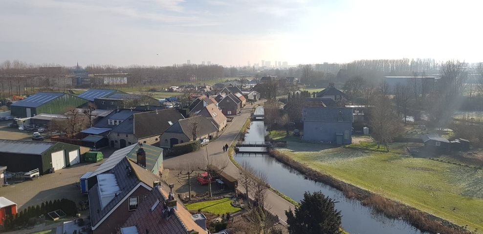 Polderweg op hoogte