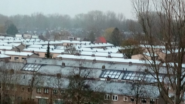 'Toch wel verrassend die witte daken vandaag' 