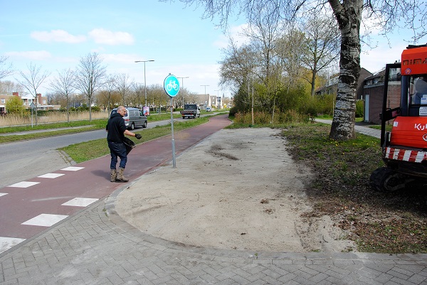 Bijenvriendelijk bloemenperk ingezaaid langs Zwaluwlaan