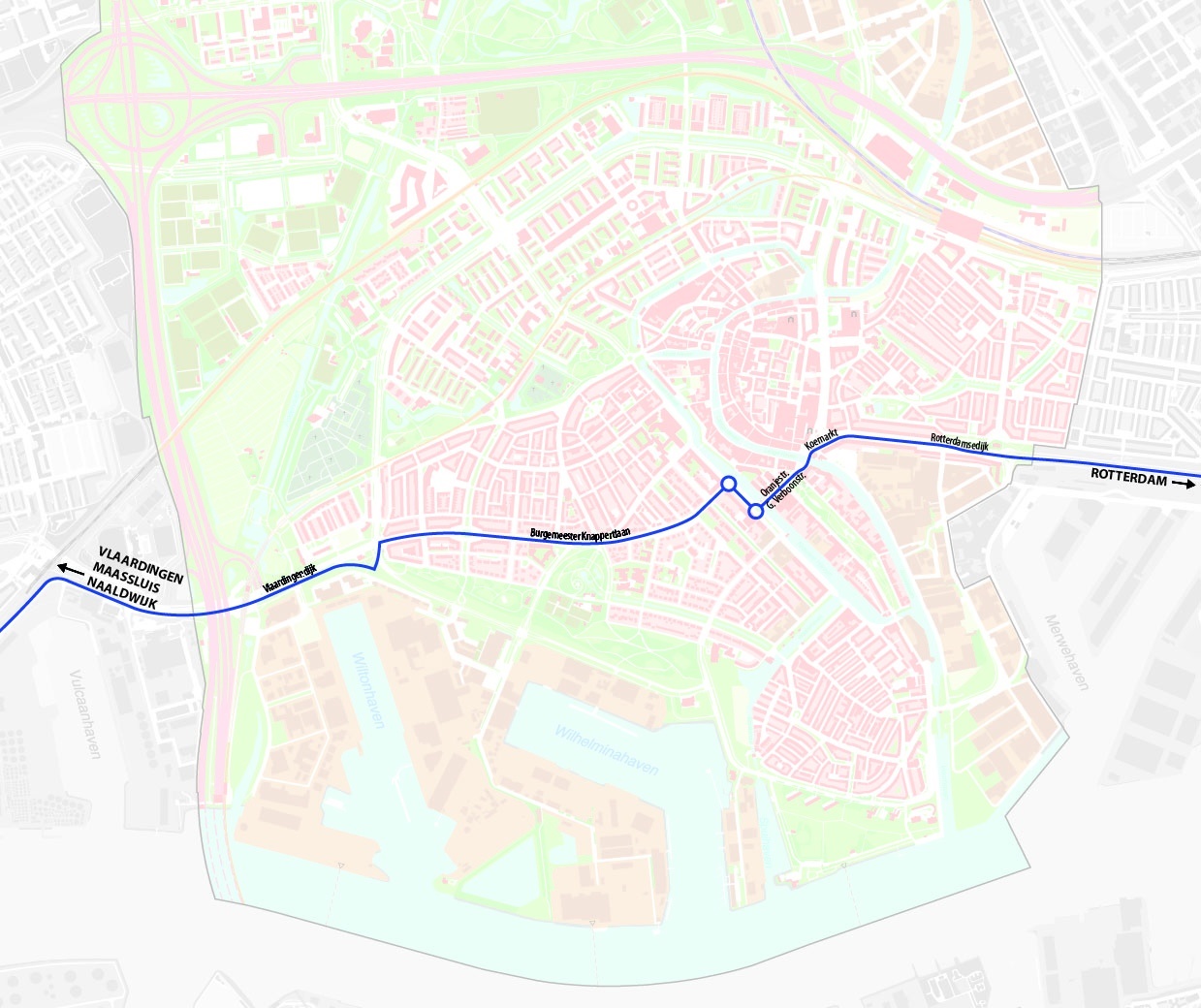 Verbetering 3,3 km lange fietsroute Vijfsluizen - Rotterdamsedijk