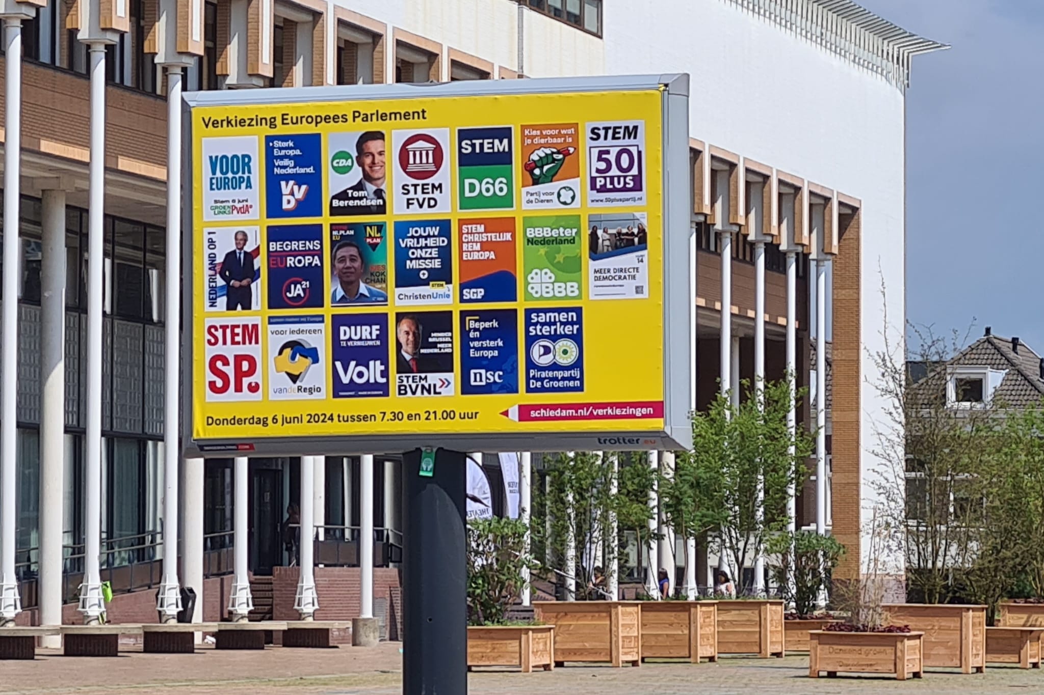 Trotter met partijen waarop je kunt stemmen voor Europees Parlement