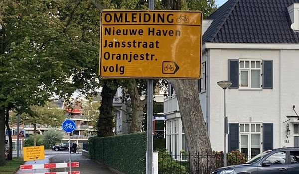 Omleiding naar straat die in Schiedam niet bestaat