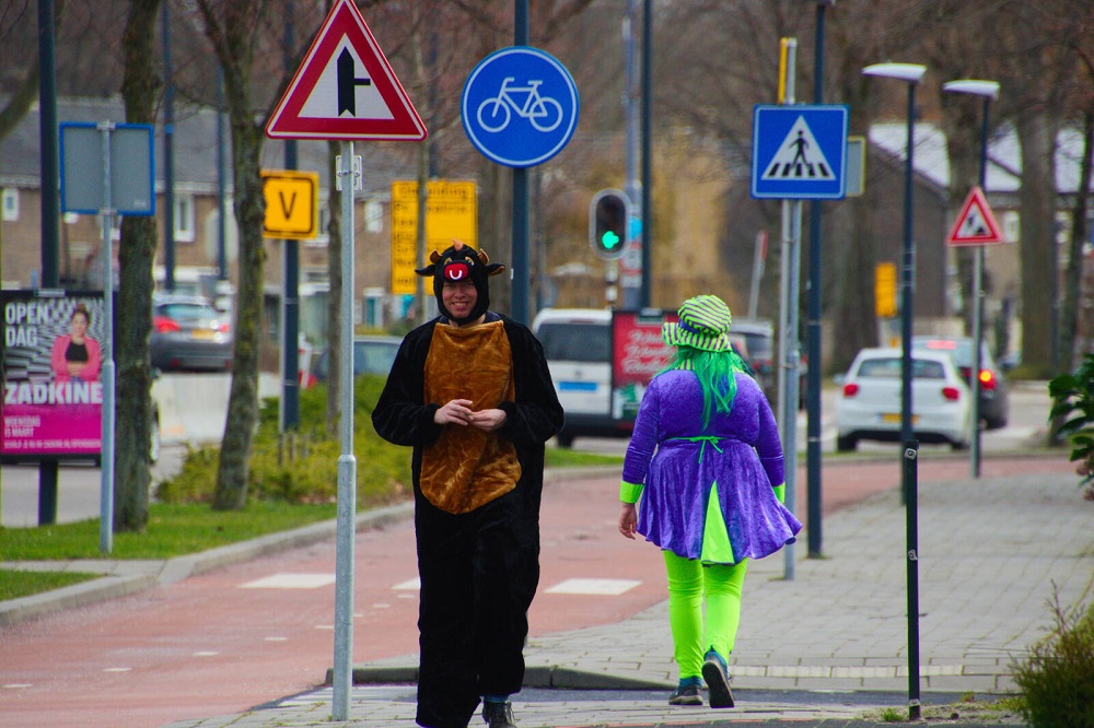 Er liepen vreemde figuren in Schiedam Groenoord