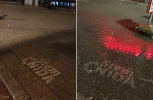 Ook politieke partij NIDA maakt reclame op straat