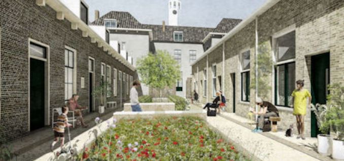 Er zijn zeven hofjeswoningen te huur in Blauwhuiskwartier