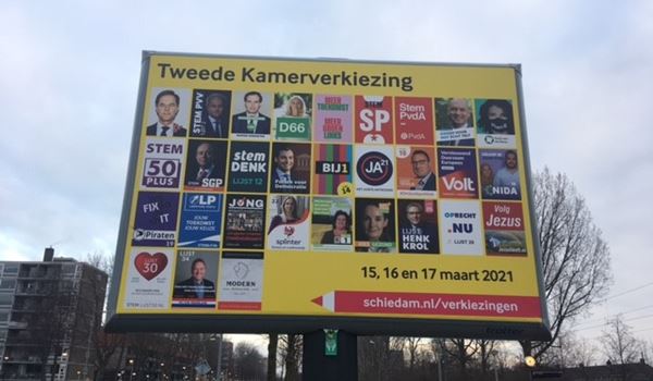 VVD, D66, PvdA, Partij voor de Dieren, DENK en FvD boeken winst in Schiedam