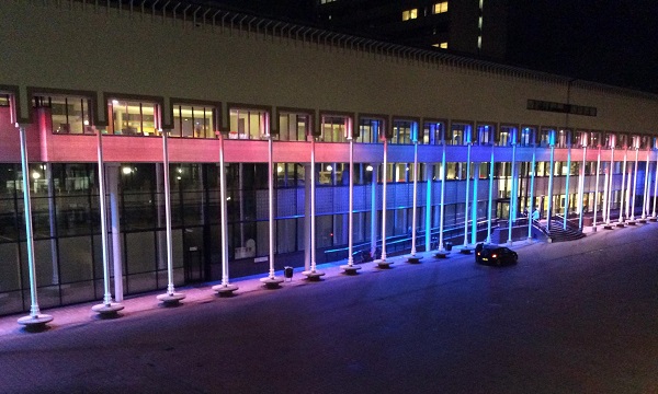 Verlichting Stadskantoor 'blauw en geel' uit solidariteit met Oekraïne