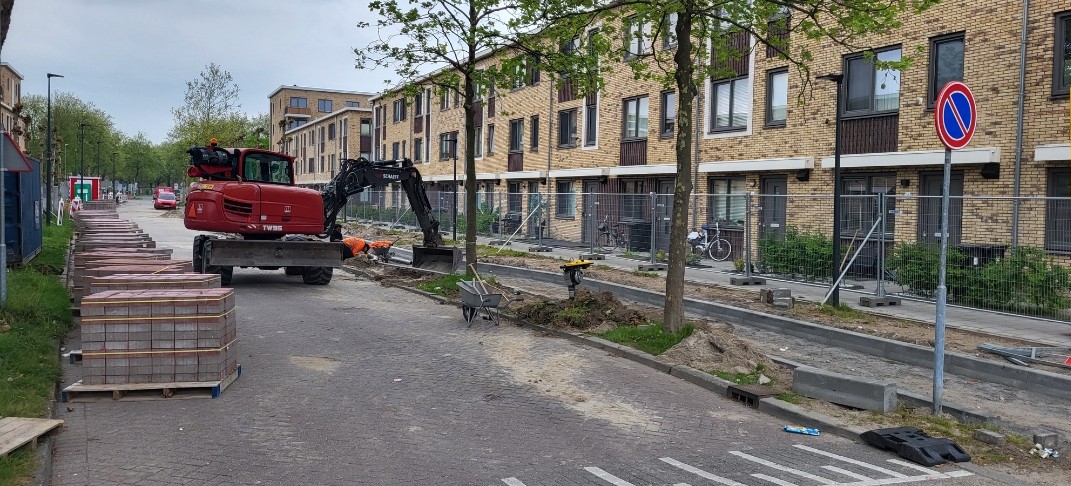 Aanleg tweede fietspad Parkweg gestart