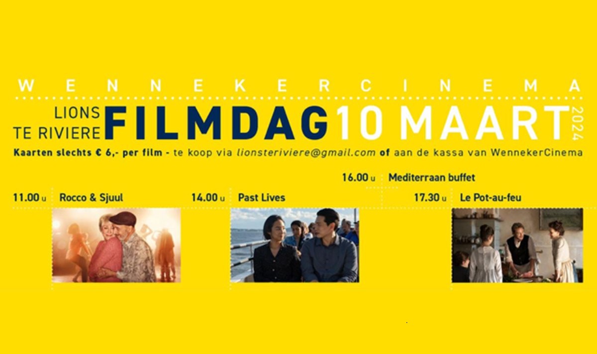 Lions Filmdag in het Wennekerpand:  Kom jij ook?