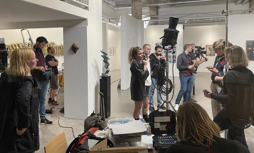 Opnames voor VPRO-documentaire bij KunstWerkt
