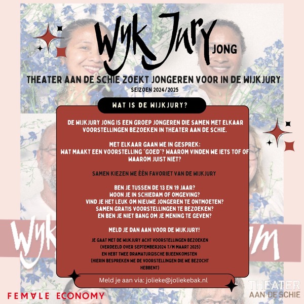 Theater aan de Schie zoekt jongeren voor in de Wijkjury jong