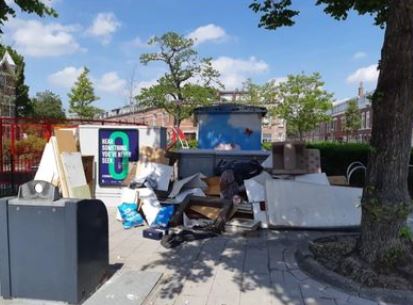 Een hoop grofvuil gesignaleerd in de Gorzen