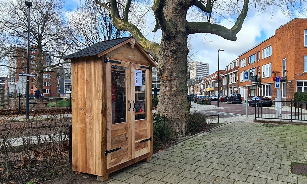 Een weggeefkastje waar muziek in zit