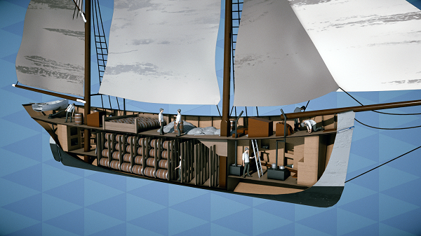 Je kunt deze haringlogger online bezoeken