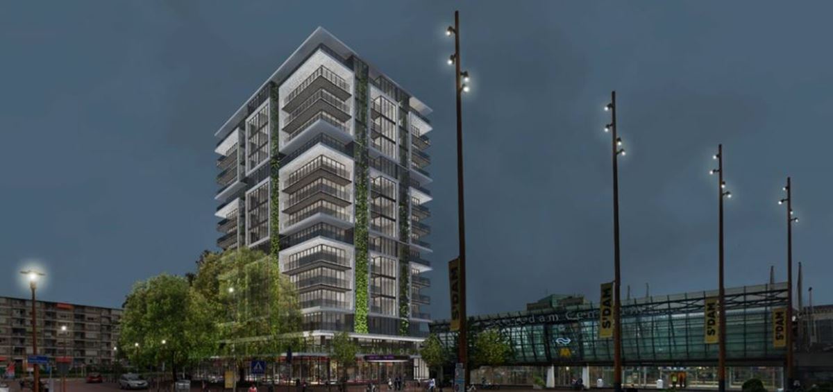 Verbouwen kantoorflat op Stationsplein levert 130 huurwoningen op