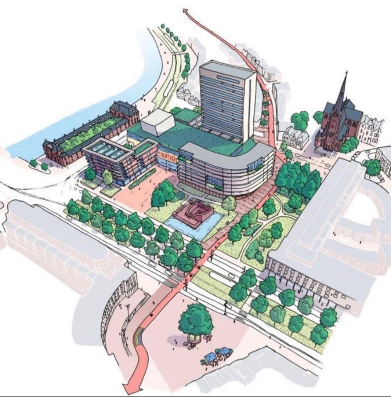 Er komen 66 woningen in dit nieuwe gebouw bij Stadskantoor