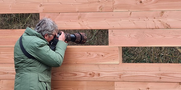 De nieuwe vogelkijkwand is geplaatst bij de Poldervaart