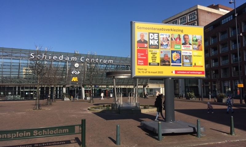 Tussenstand opkomstcijfers raadsverkiezingen in Schiedam