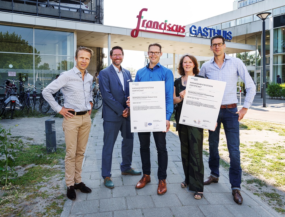 Franciscus trots op certificering voor informatiebeveiliging