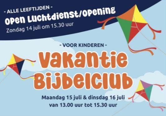 Vakantie Bijbelclub in park tegenover Plantagekerk