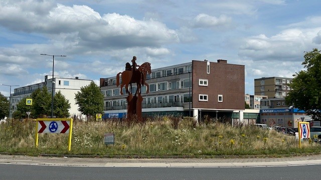 Ergernis dat het groen op deze rotonde niet wordt onderhouden