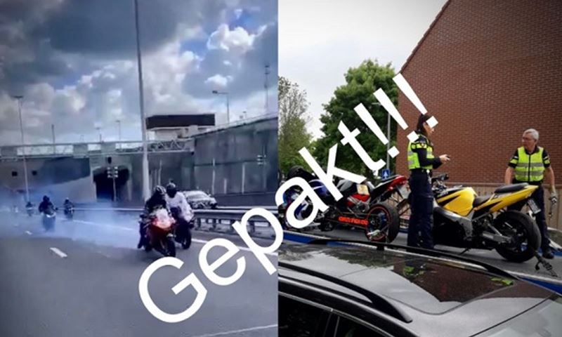 Politie neemt vier motoren in beslag van roekeloze motorrijders