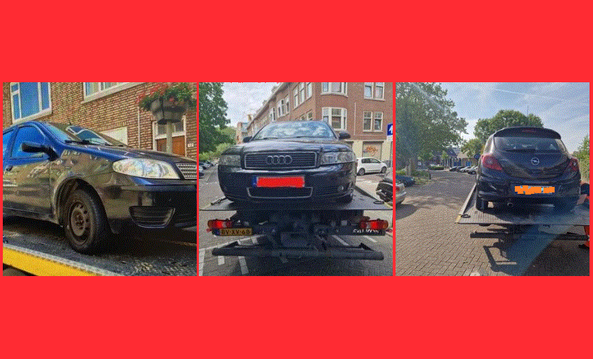 Handhavers hebben deze auto's van straat gehaald