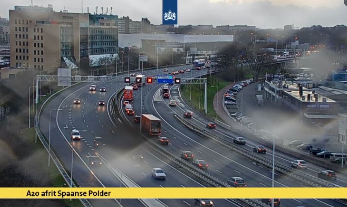 Twee rijstroken afgesloten op A20 ter hoogte van Schiedam richting Hoek van Holland