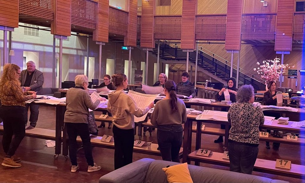 De stemmen in Schiedam worden geteld