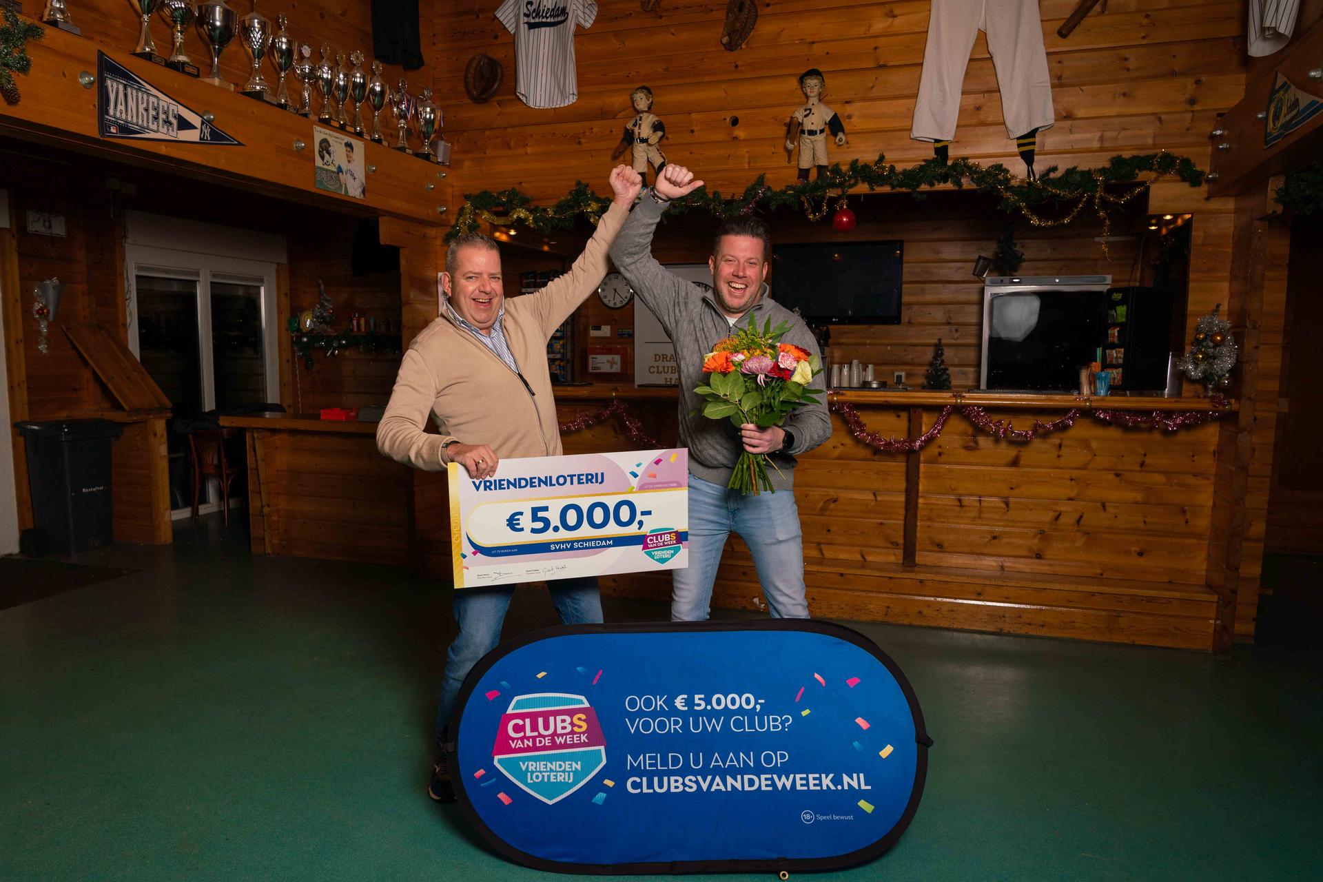 Vrienden Loterij steunt Soft- en Honkbalvereniging met 5.000 euro