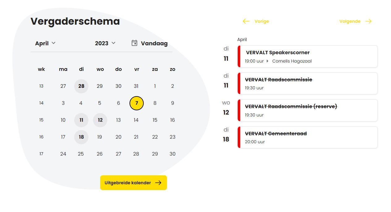 Gemeente schrapt vergaderingen raad in april
