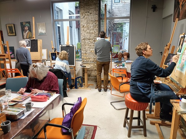 Tien jaar tekenen en schilderen in Schiedam