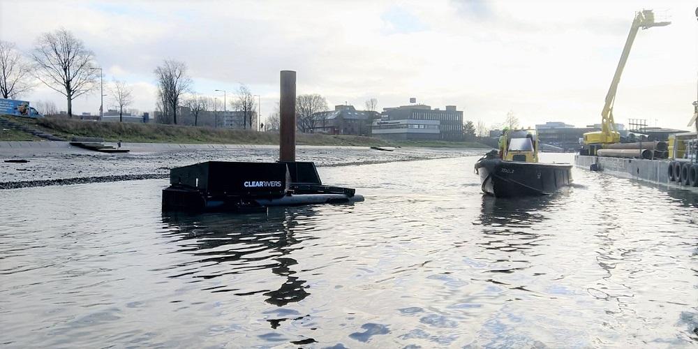 Grootste plasticvanger van Nederland in Schiedam aangelegd 