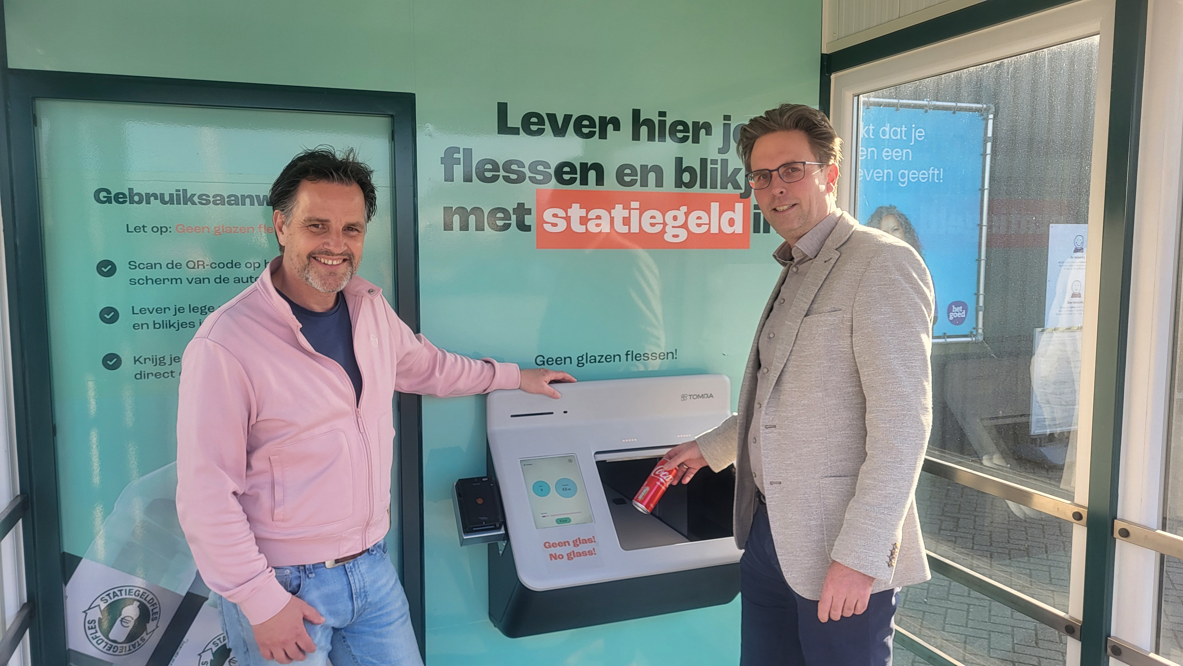 Statiegeldmachine geplaatst bij Irado