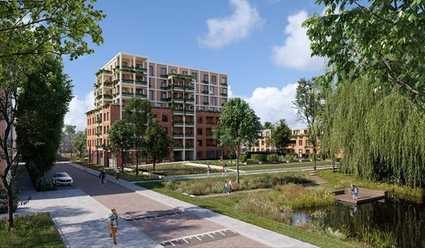 Zojuist is de kick-off gegeven voor dit woningbouwproject in Schiedam