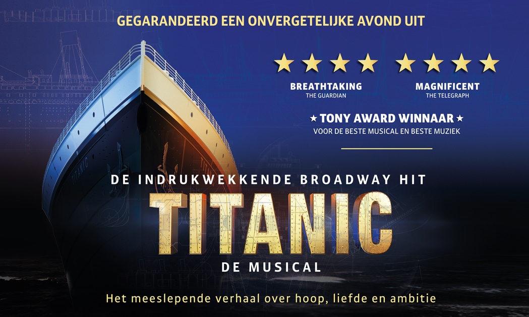Broadway-hit TITANIC komt naar Schiedam