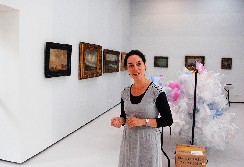 Alvast een kijkje bij in opbouw zijnde expositie 'Levend landschap' 