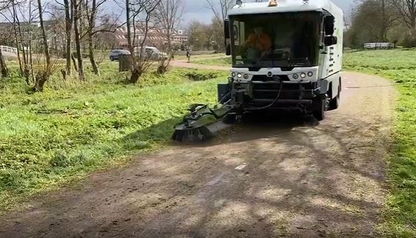 Snorfiets onderuit door katjes uit de boom