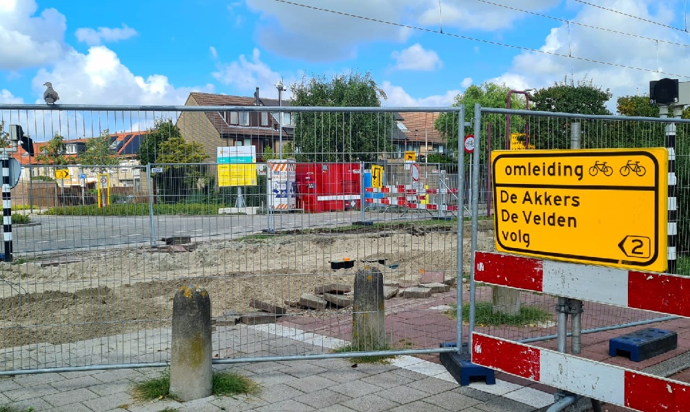 Dan volg je als fietser in Noord de omleiding en dan...