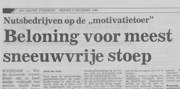 Sneeuwvrije stoep met een prijsje?