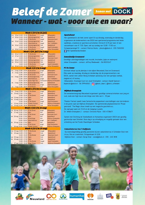 Verschillende vakantieactiviteiten in eigen stad