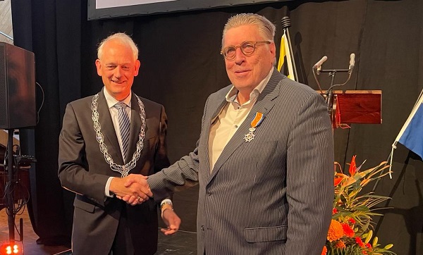 Hans Stout is benoemd tot Ridder in de Orde van Oranje Nassau