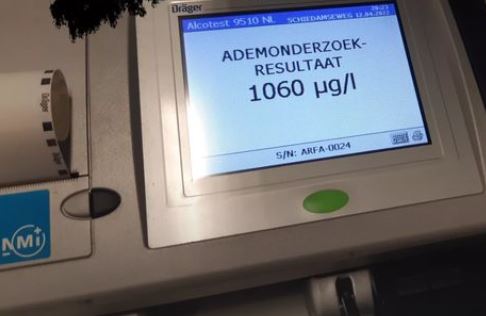 Bestuurder aangehouden die met schokkend veel drank op aan het verkeer deelnam