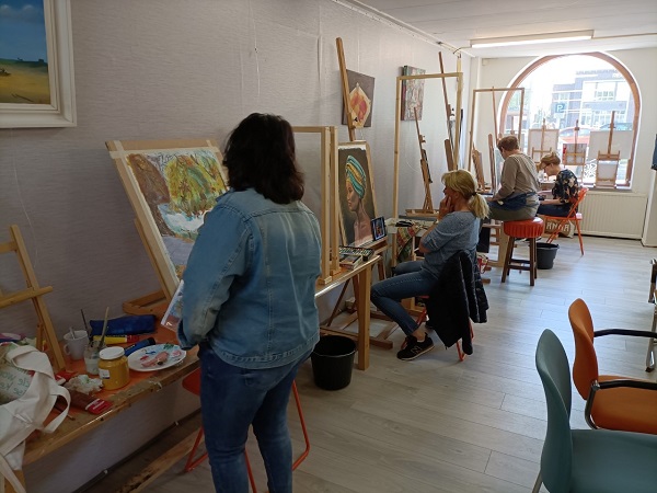 'Open Ateliers' in panden op de hoek Nieuwe Haven/Schoolstraat