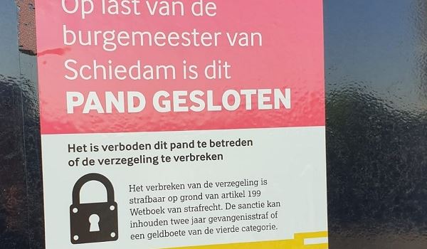 Autoriteiten sluiten illegaal bordeel in Schiedam Oost