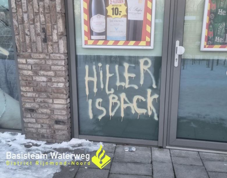 Supermarkt in Vlaardingen beklad met Hitler-leuzen en -symbolen
